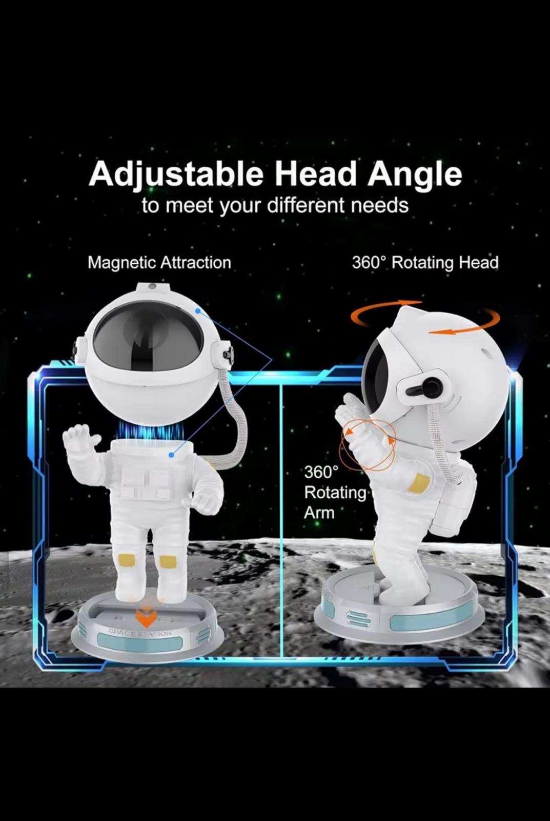 Astronaut galaxy projector light creating starry night ceiling with remote control